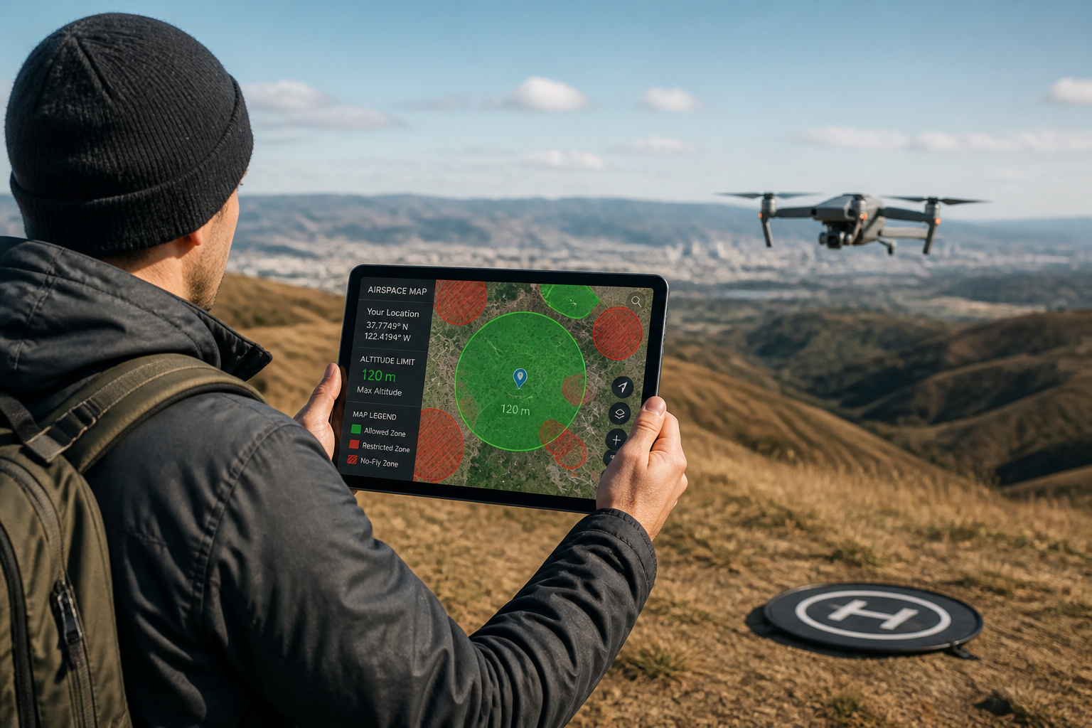 Drone carte despace aerien et securite