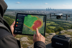 Drone pilot planifiant vol