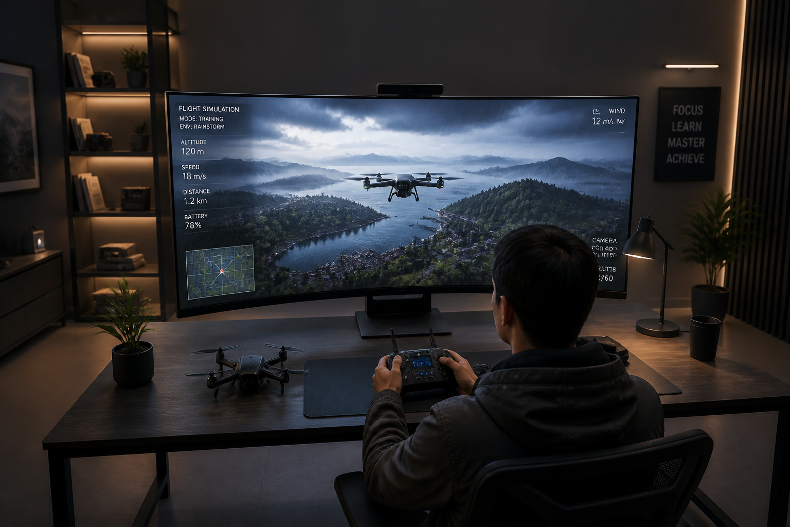 Simulation de vol de drone immersive