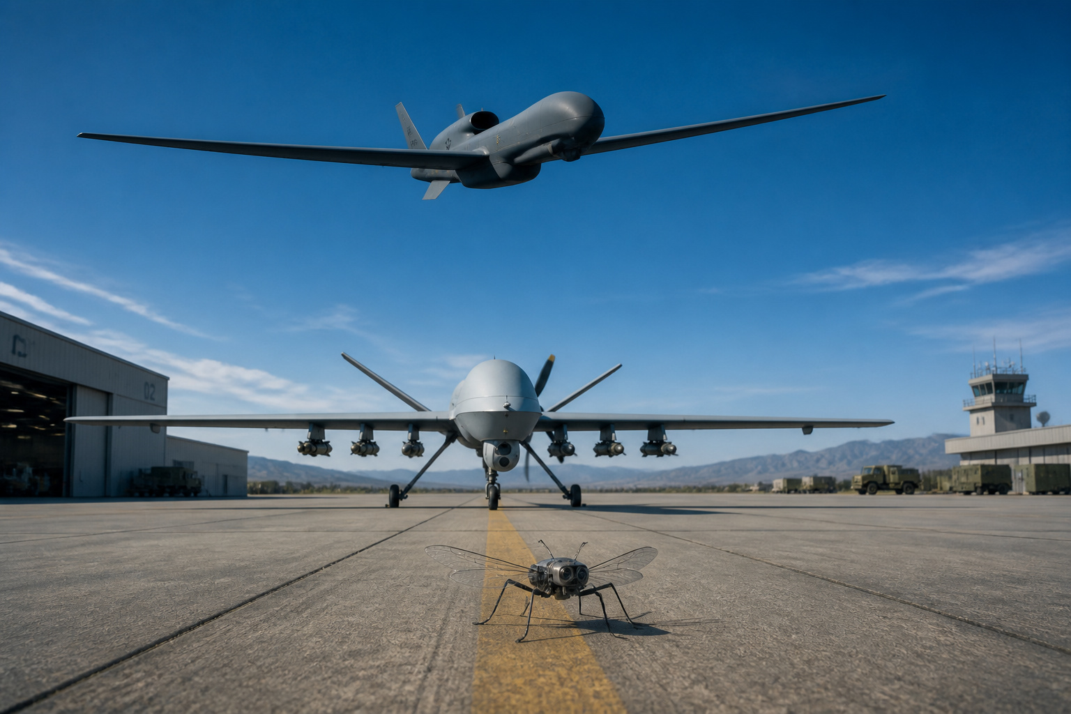 Eventail de drones militaires du nano au strategique