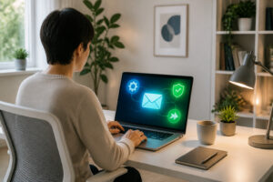 Bureau moderne et communication numerique